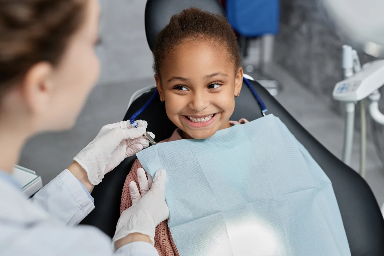 Boy during a pediatric dental exam